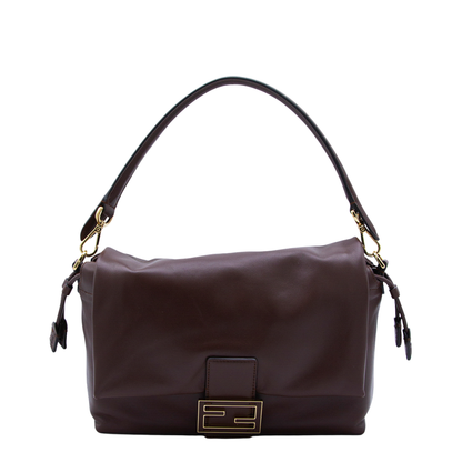 Mamma Baguette Medium Leather Shoulder Bag - Brown