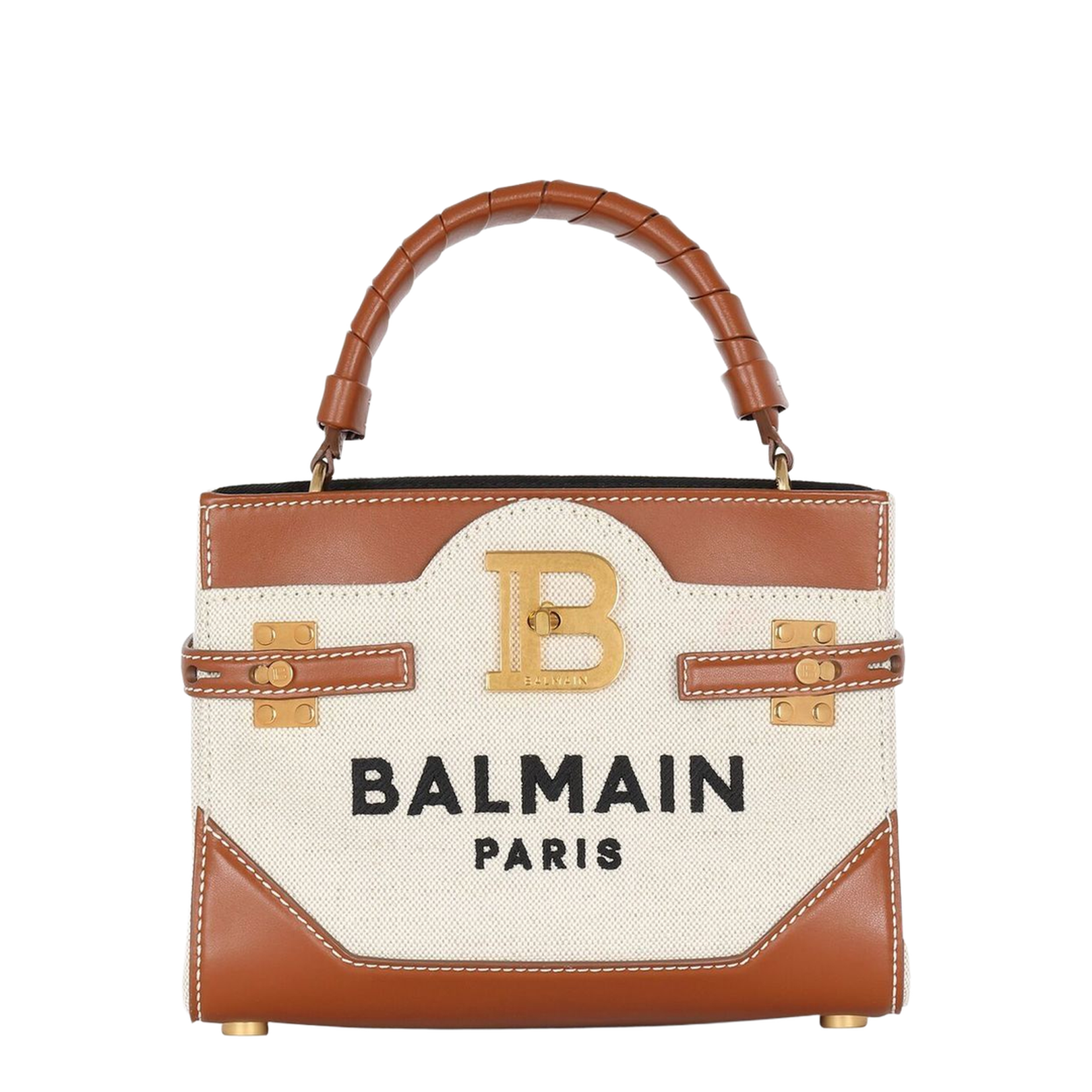 B-Buzz 22 Canvas Top Handle Bag with Leather Insert