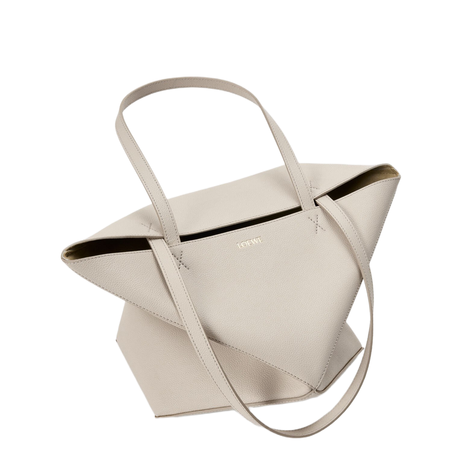 Medium Puzzle Fold Tote in Soft Grained Calfskin Grey