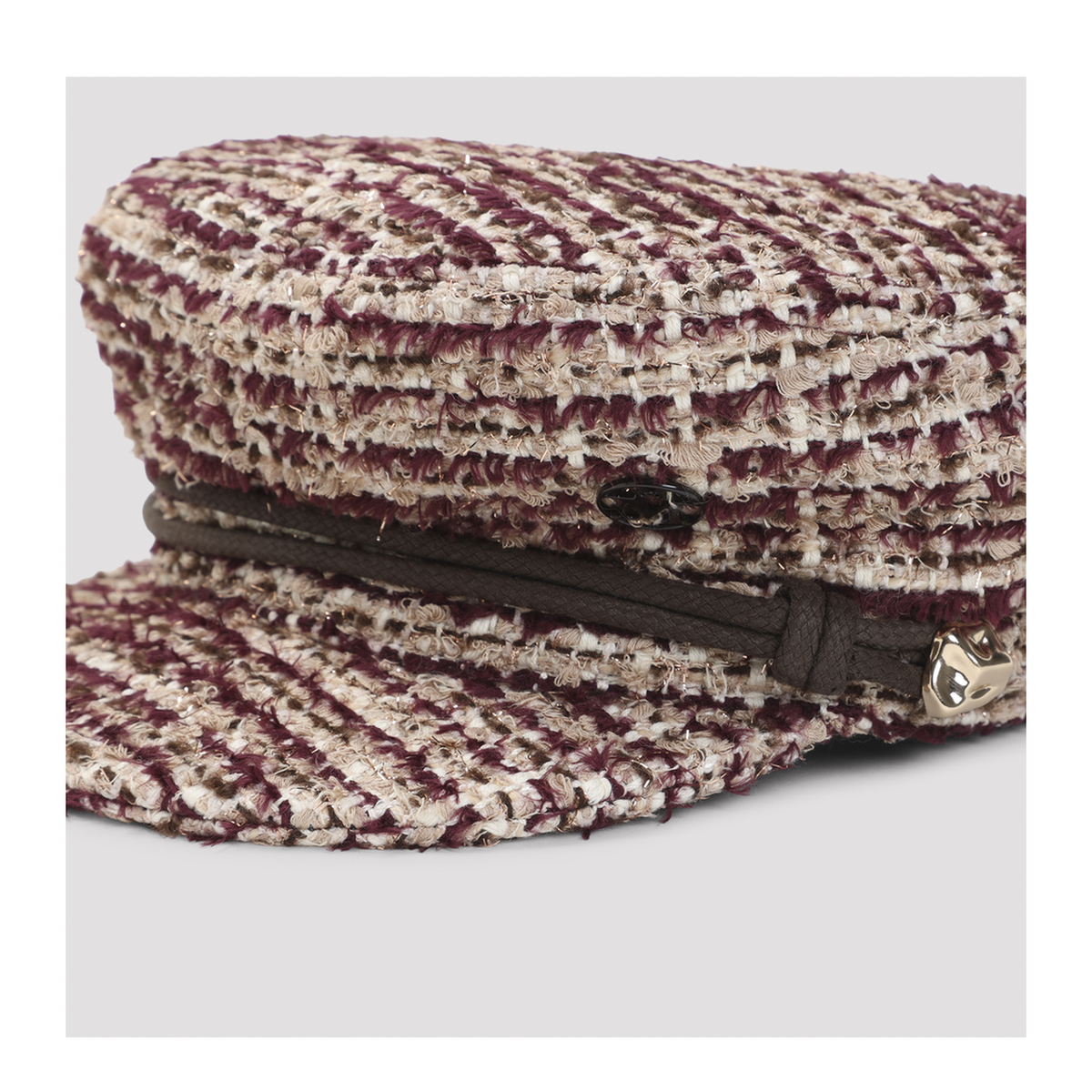 MAYFEYR - MAISON MICHEL - New Abby Tweed Hat - 2213102001BURGUNDY