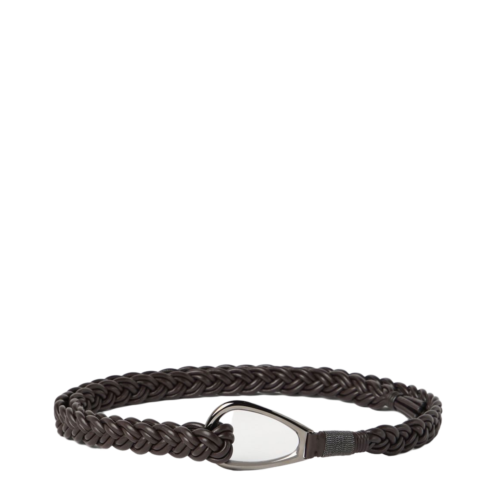 Cedar Brown Self-Tie Fastening Braid Detailing
