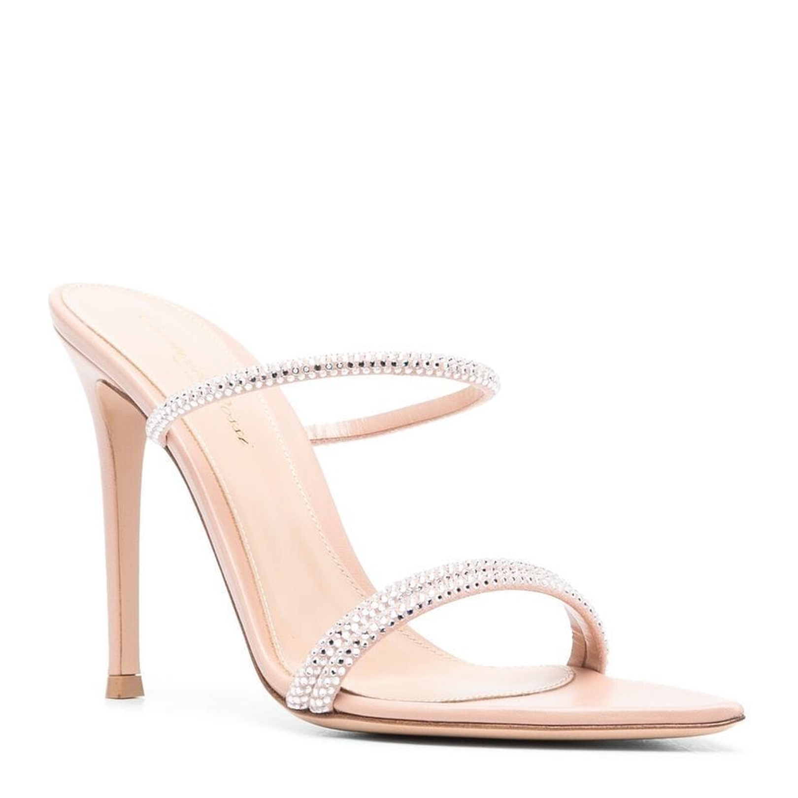 Rhinestone-Embellished Mule Sandals