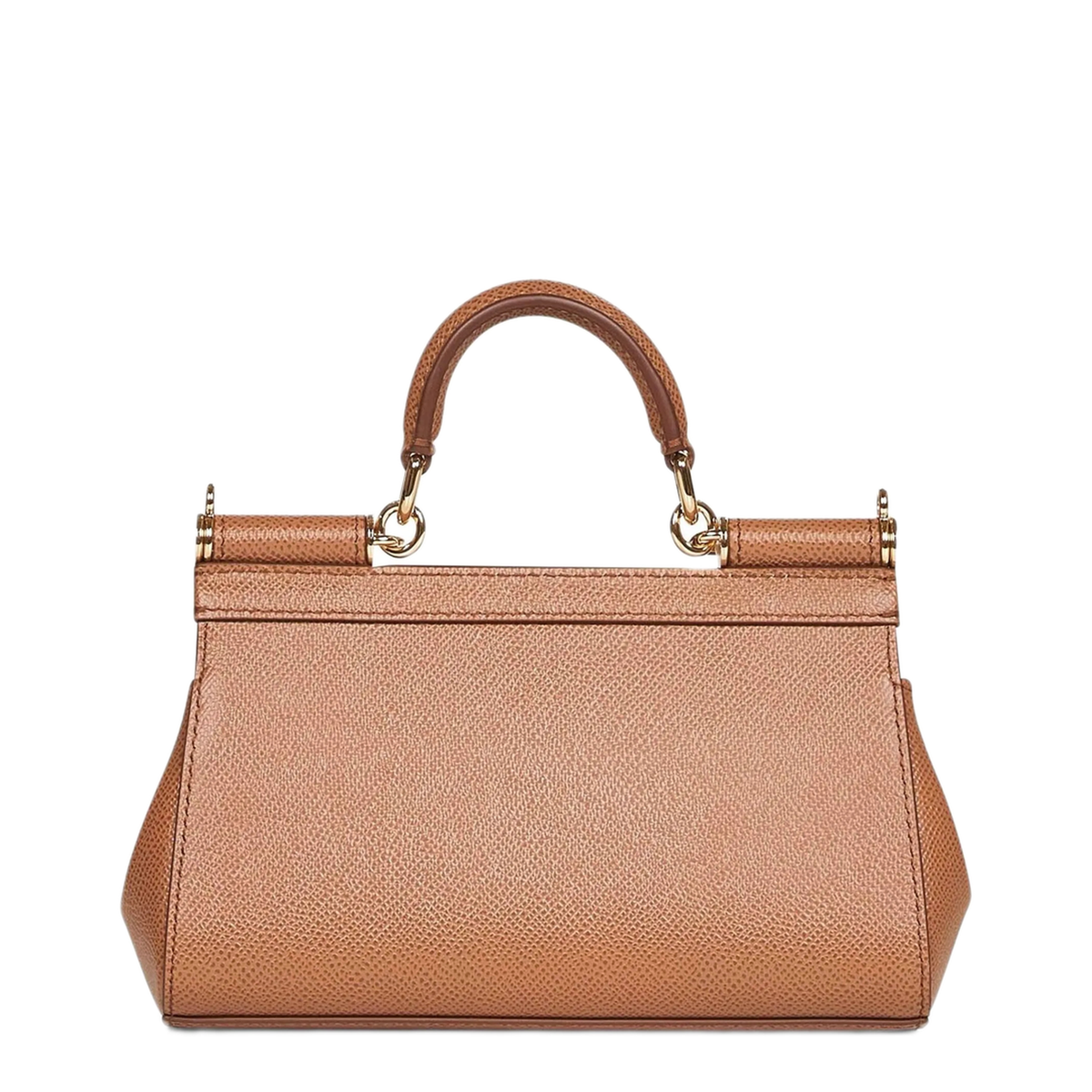 Sicily Mini Calfskin Top Handle Bag - Brown