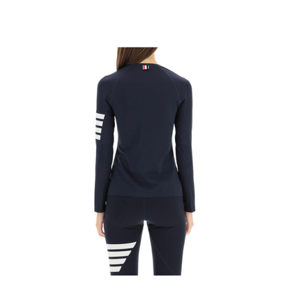 MAYFEYR - Thom Browne - Compression Tee With 4 Bar In Interlock Piece Dye - FJA001A06770461