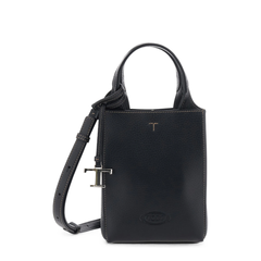 Micro Leather UNI Calf Leather Handbag - Black