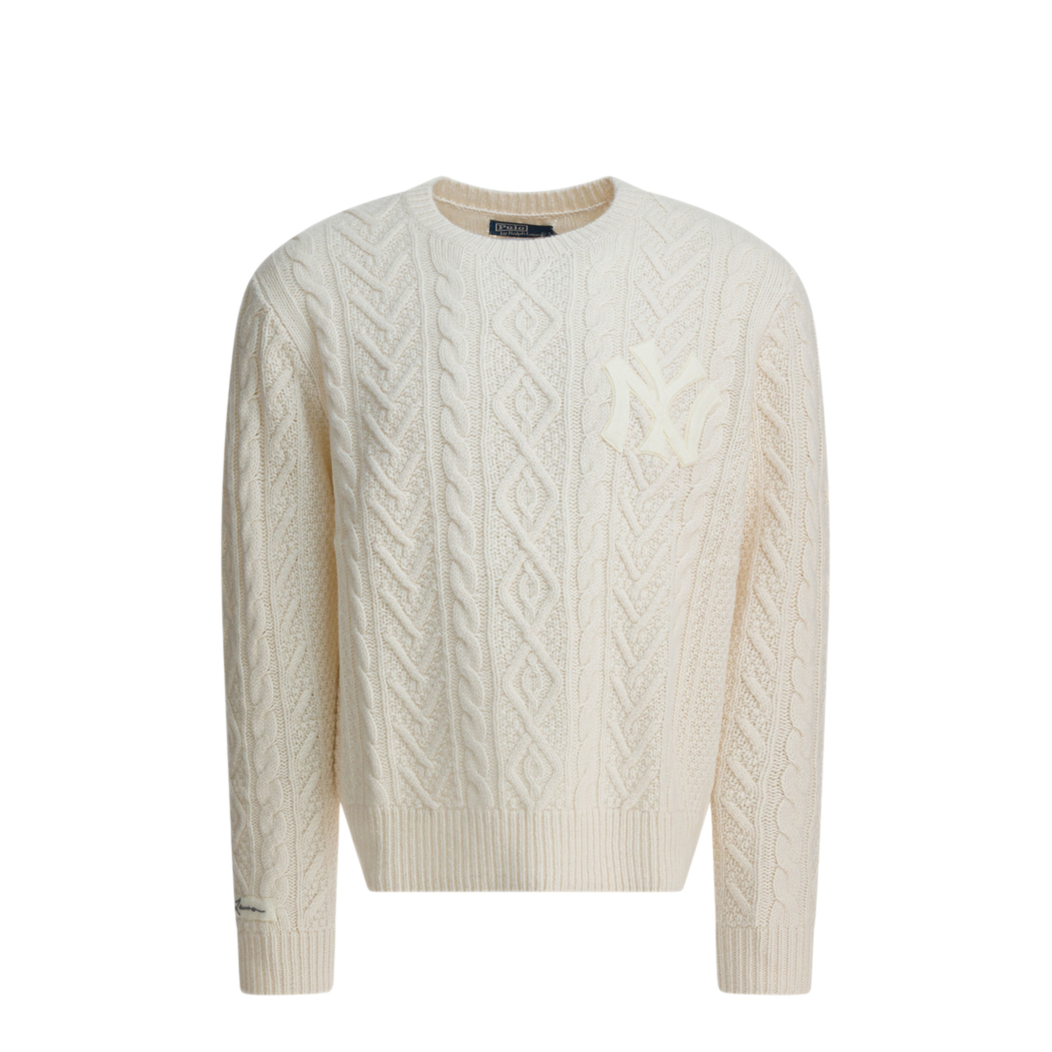 MAYFEYR - Polo Ralph Lauren - New York Yankees Wool And Alpaca Crewneck Sweater - 710982823001CREAMCOMBO