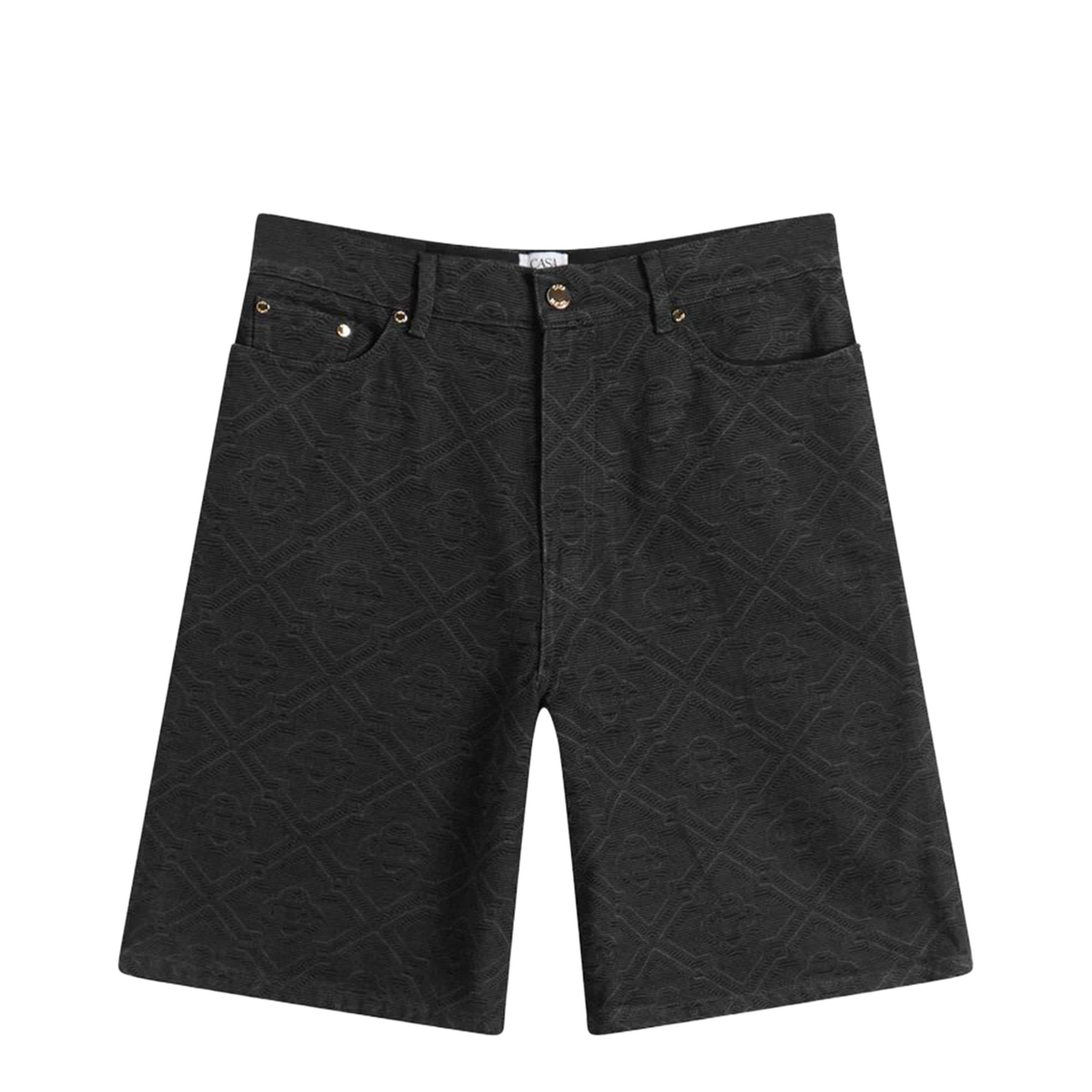 Laser Monogram Denim Shorts