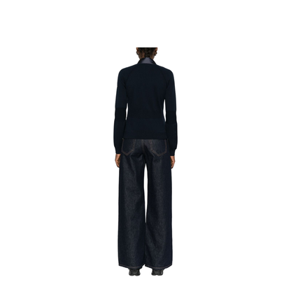Navy Blue Knit Cardigan