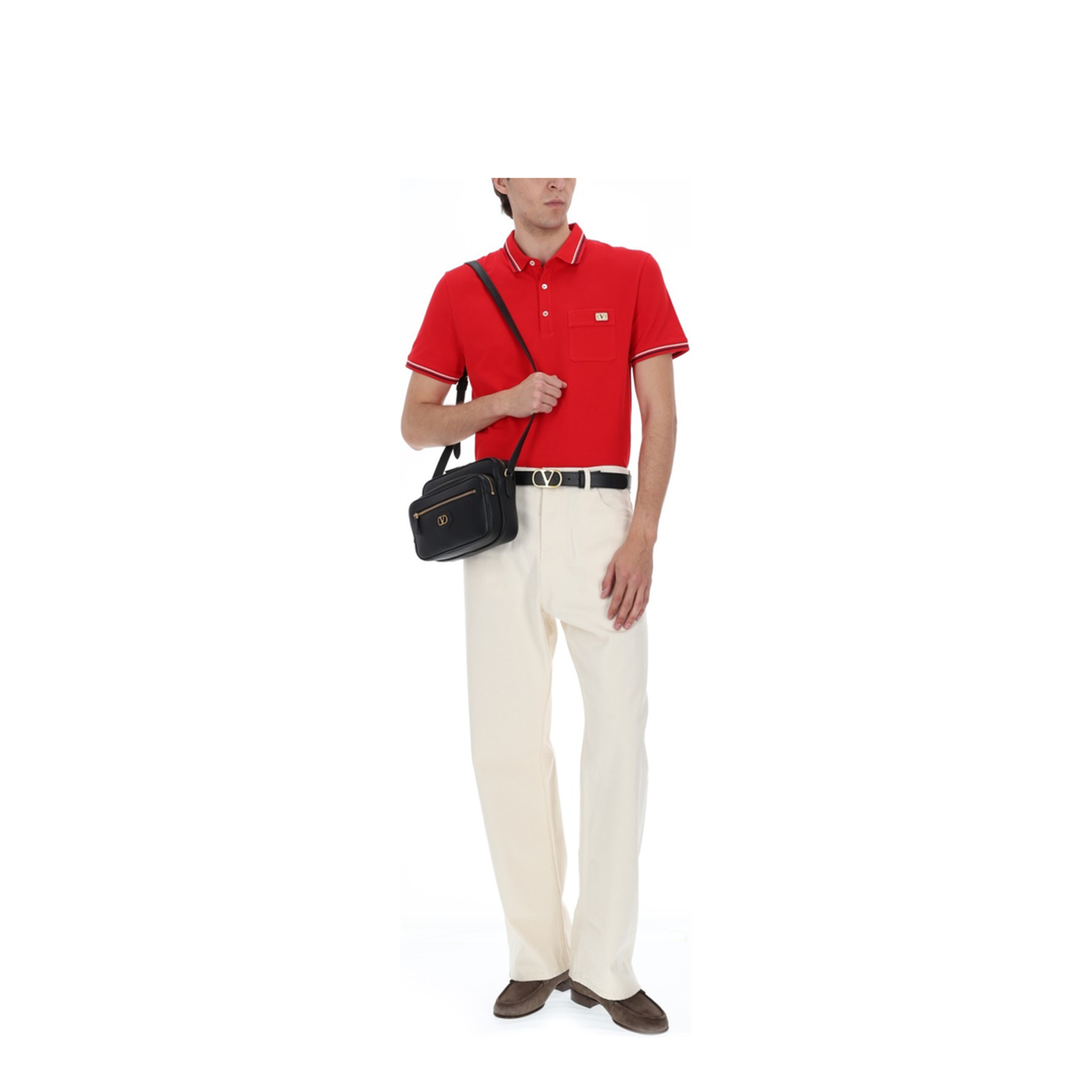 Red Cotton Polo Shirt
