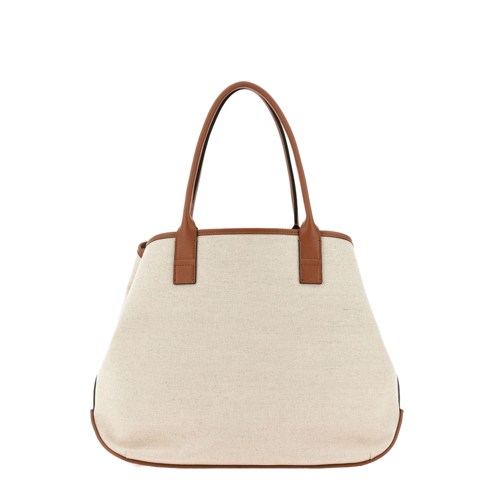 Script Shopping Bag Medium Ivory Brown