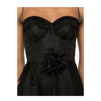 MAYFEYR - Zimmermann - Luna Ruffle Mini Dress - 7569DS261BLK