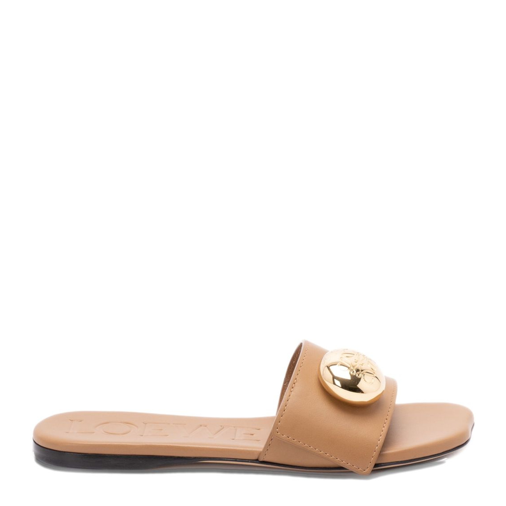 Pebble Slide in Soft Calfskin Brown