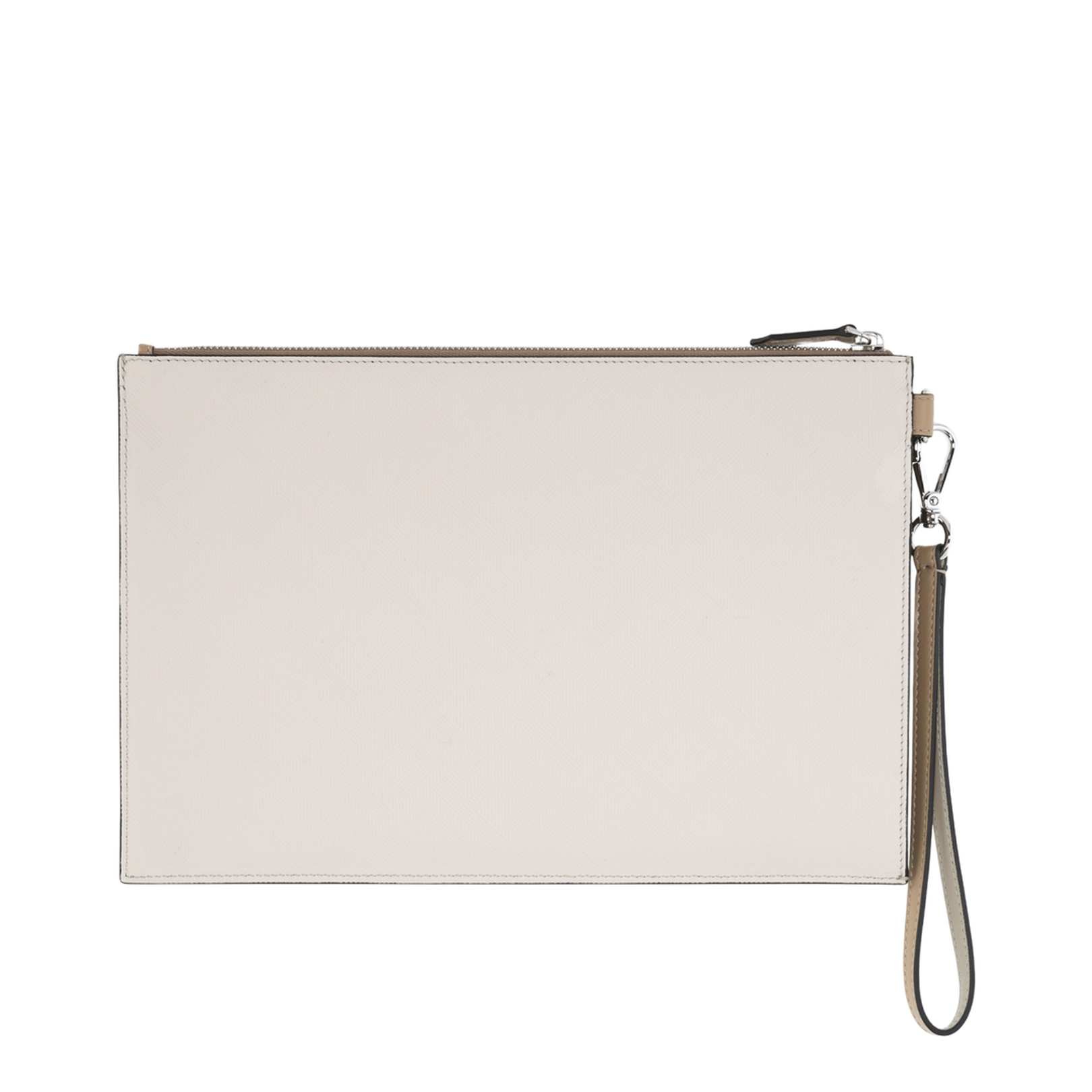 Men's Ivory Leather Clutch