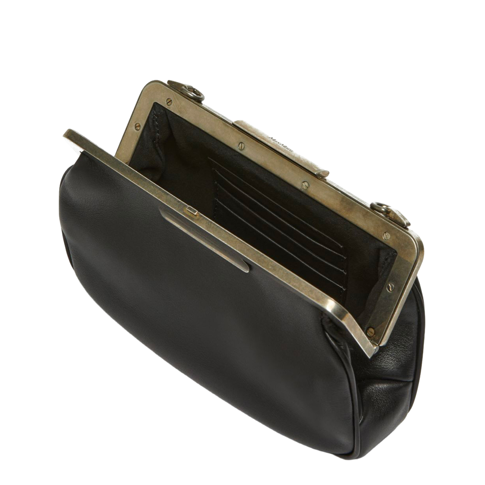Extra-small leather clutch bag