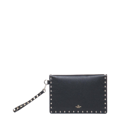 MAYFEYR - Valentino - Grainy Calfskin Rockstud Pouch - 9W2P0P87VSH0NO