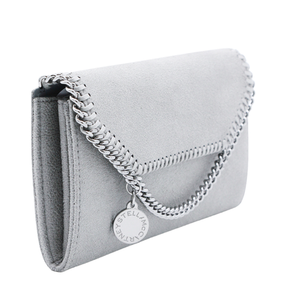 Falabella Continental Wallet With Chain - Light Grey