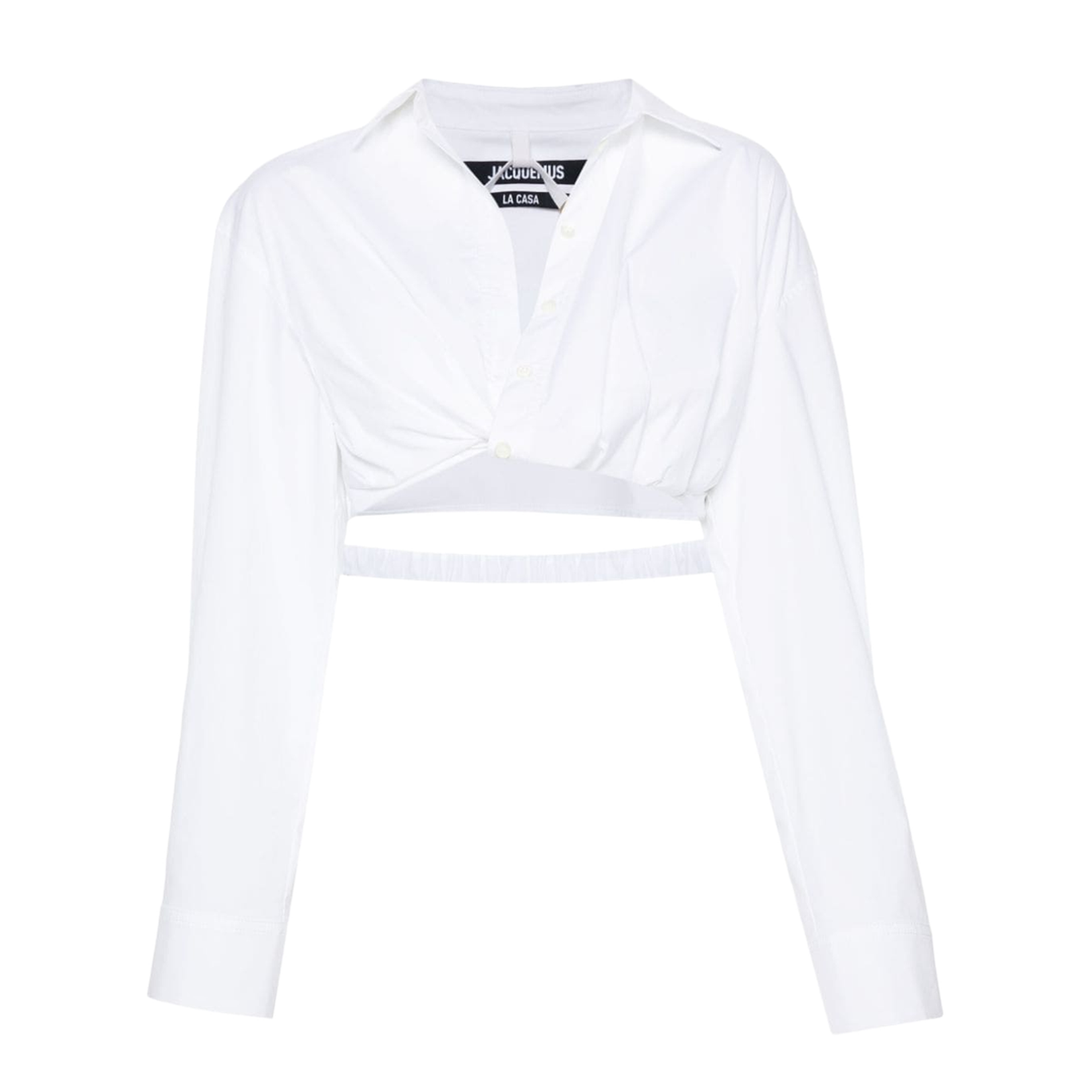 White Cotton Blend Poplin Shirt