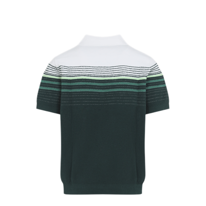 MAYFEYR - Casablanca - Boucle Stripe Knitted Polo - MPF26KW142201WHITE