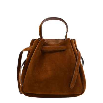 Romy Suede Bucket Bag - Caramel