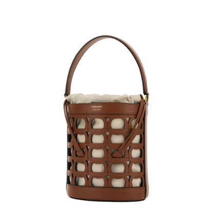 Caramel Leather Bucket Bag