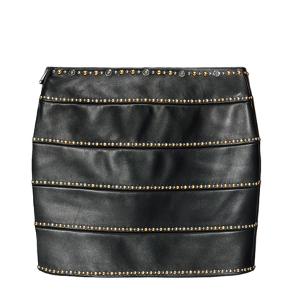 Leather Skirt with Studs