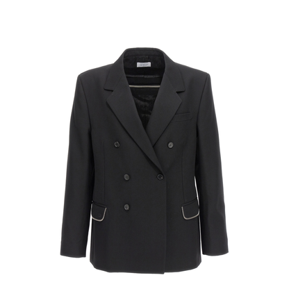 Embroidered Blazer Black