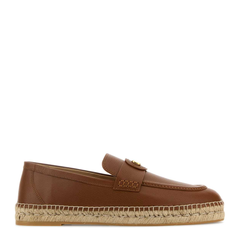 Caramel Leather Vlogo Espadrilles