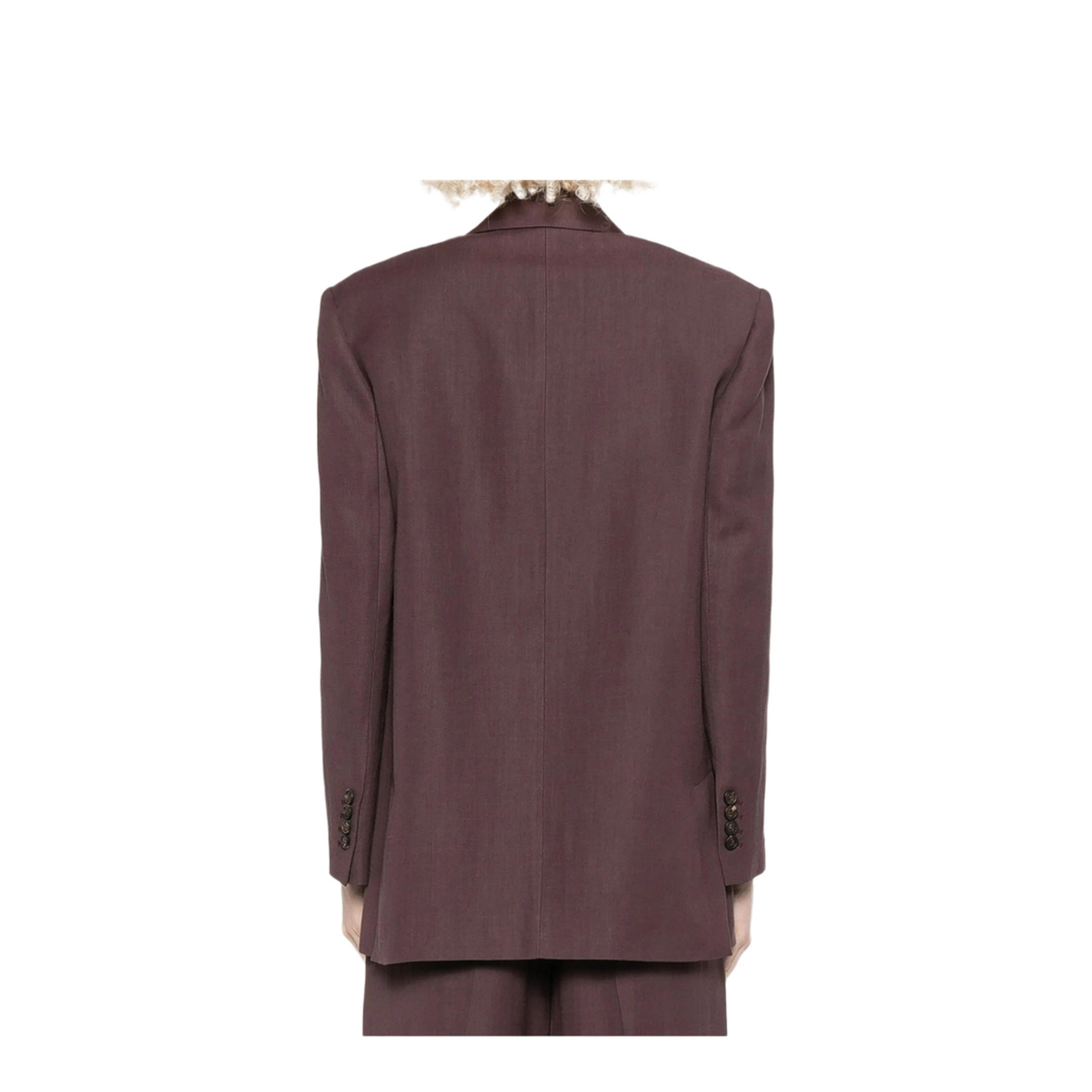 Aubergine Viscose Blend Blazer