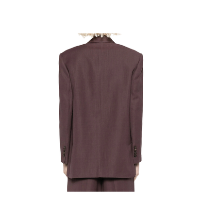 Aubergine Viscose Blend Blazer