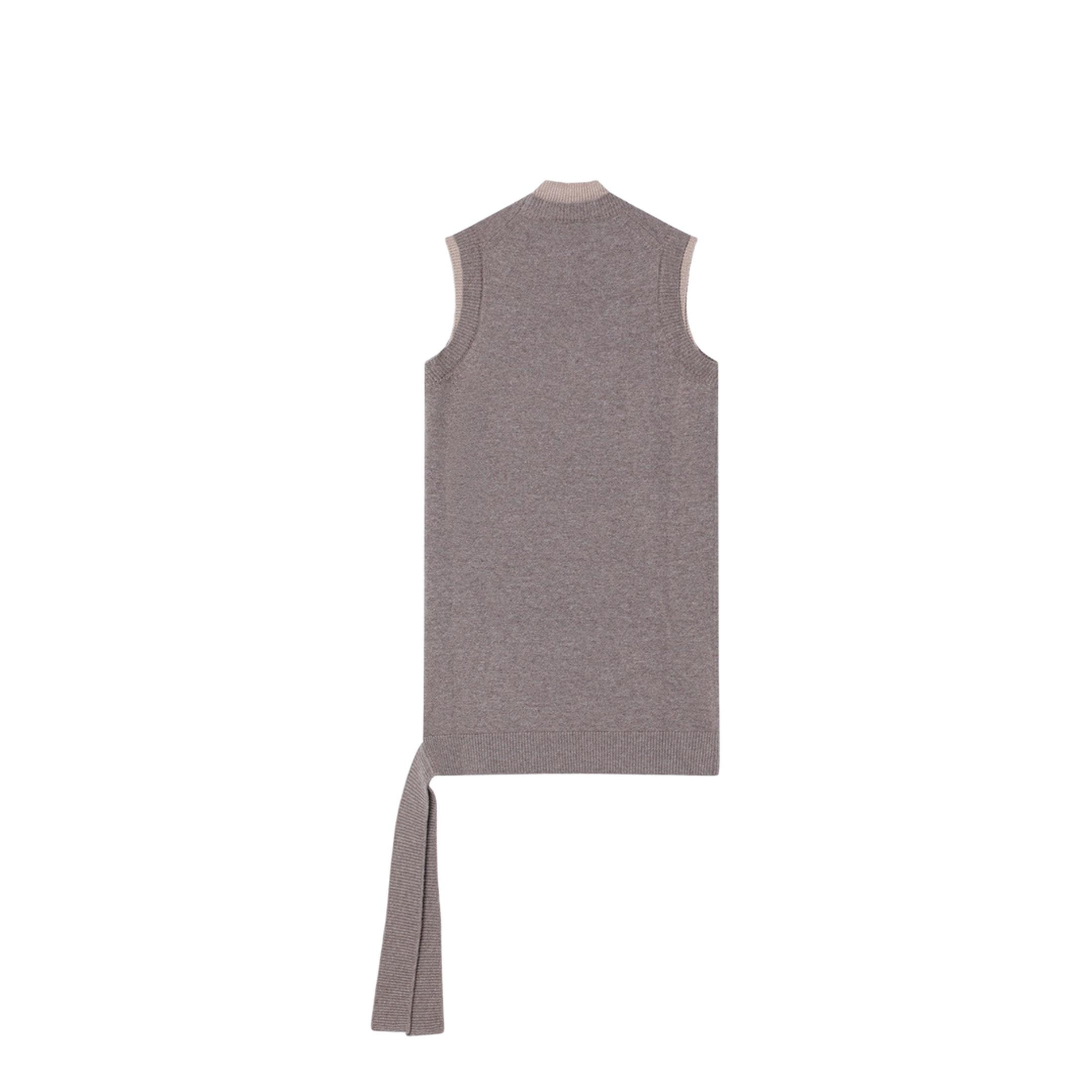 Taupe Wool and Cashmere Dress