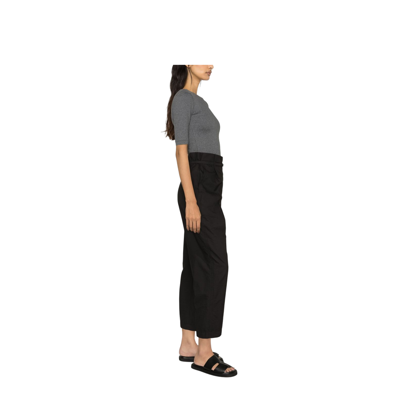 Charcoal Grey Stretch-Cotton T-shirt