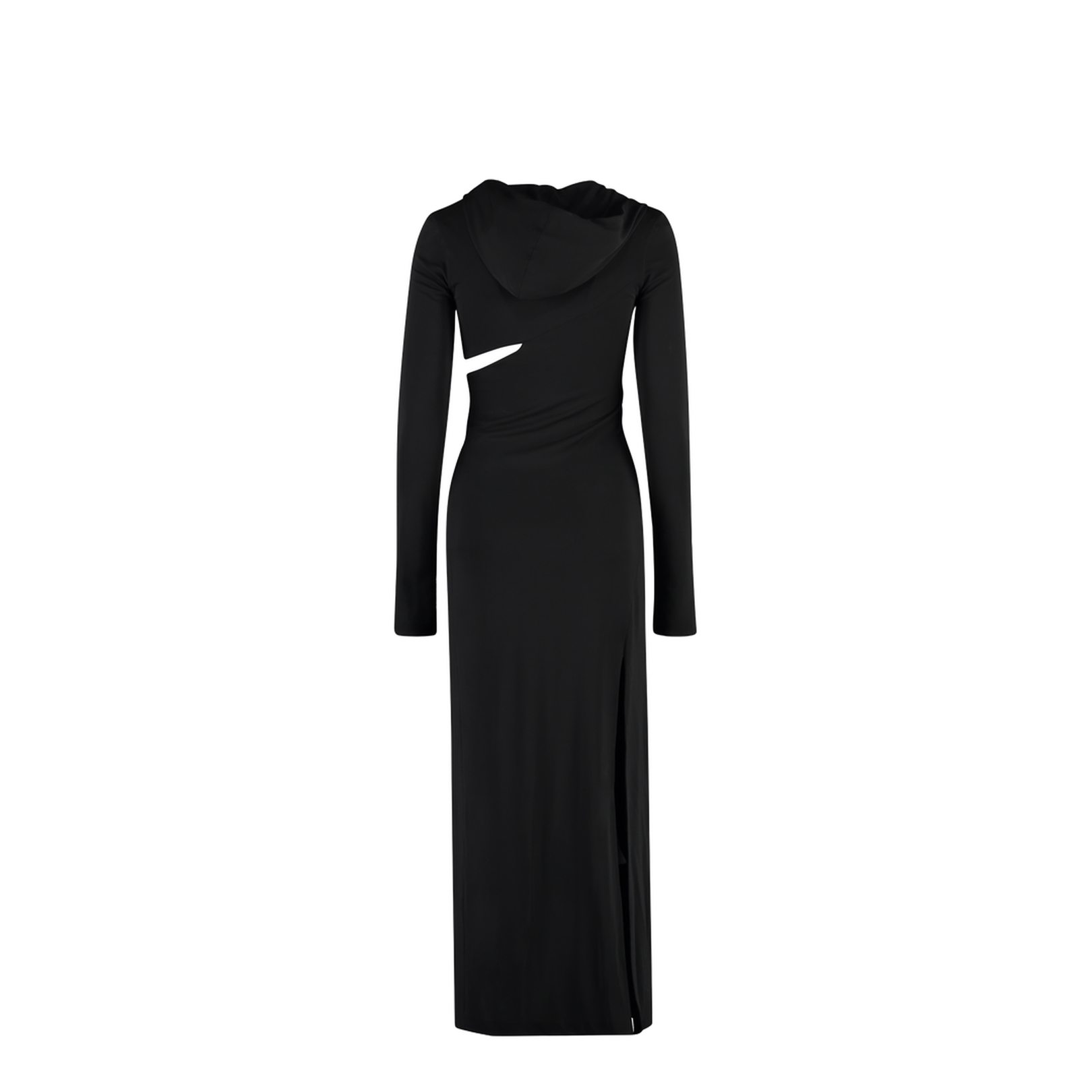 Long Cut-Out Hooded Dress