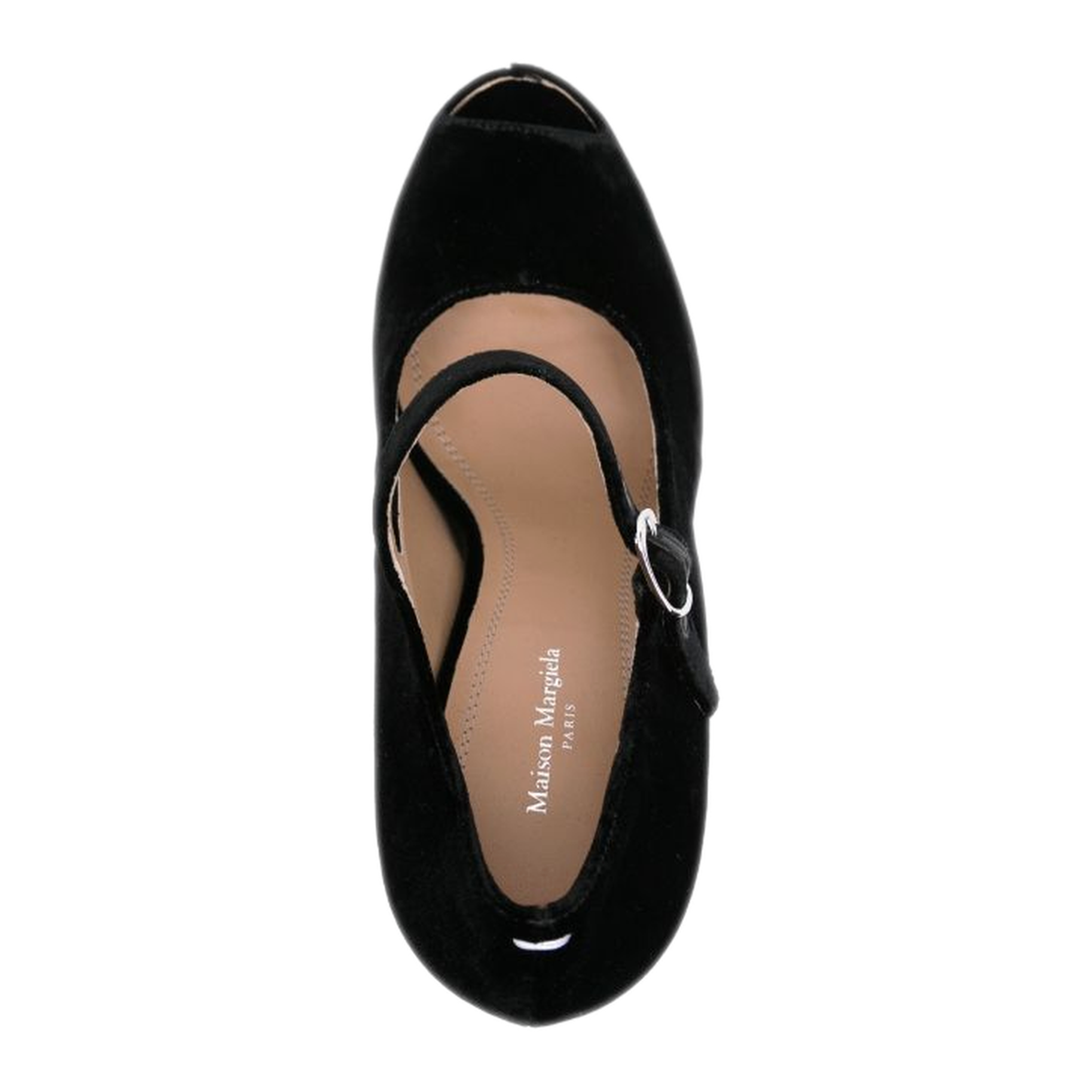 MAYFEYR - Maison Margiela - 125Mm Velvet Peep-Toe Sandals - S58WL0263P1788T8013