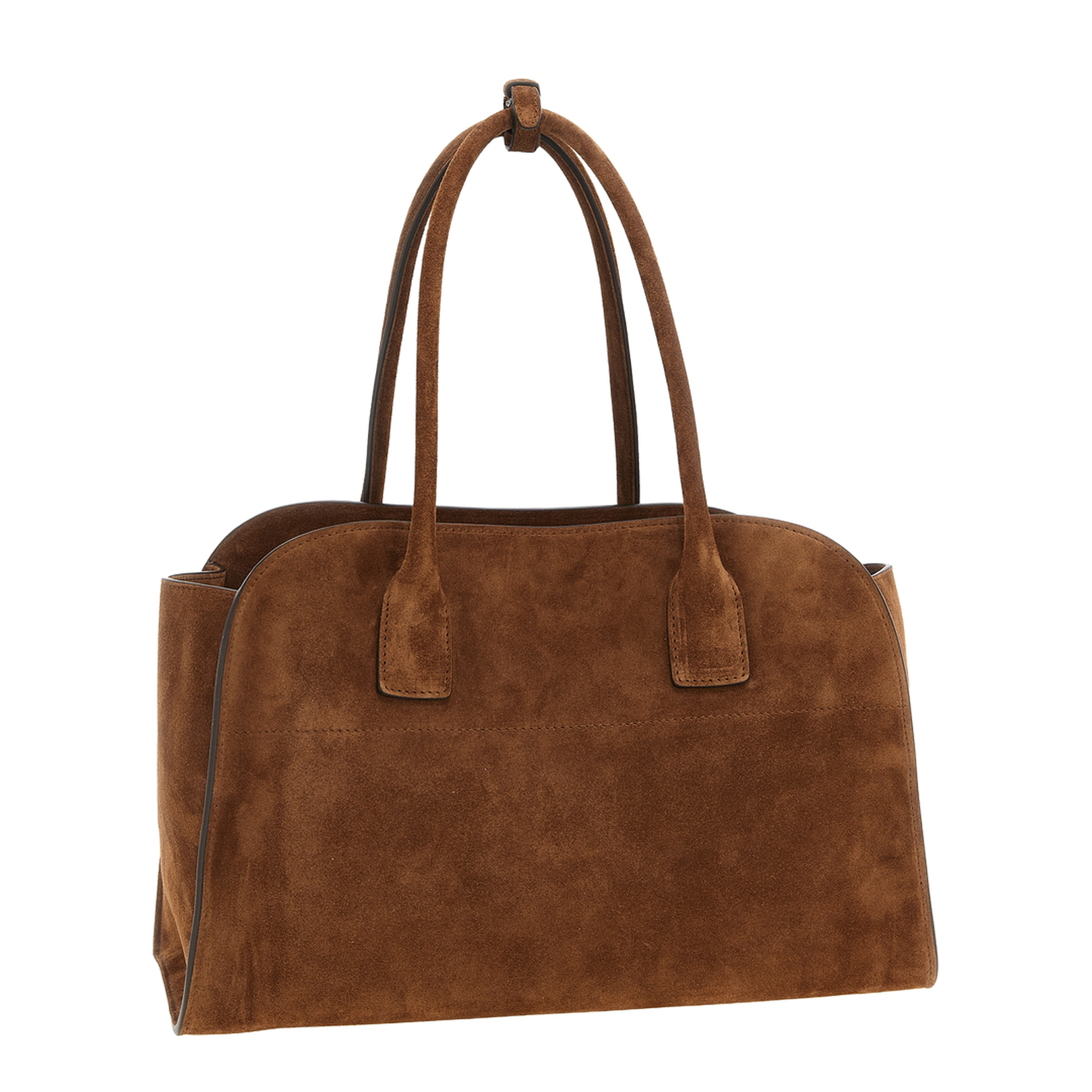 Brown Suede Medium Shopping Bag