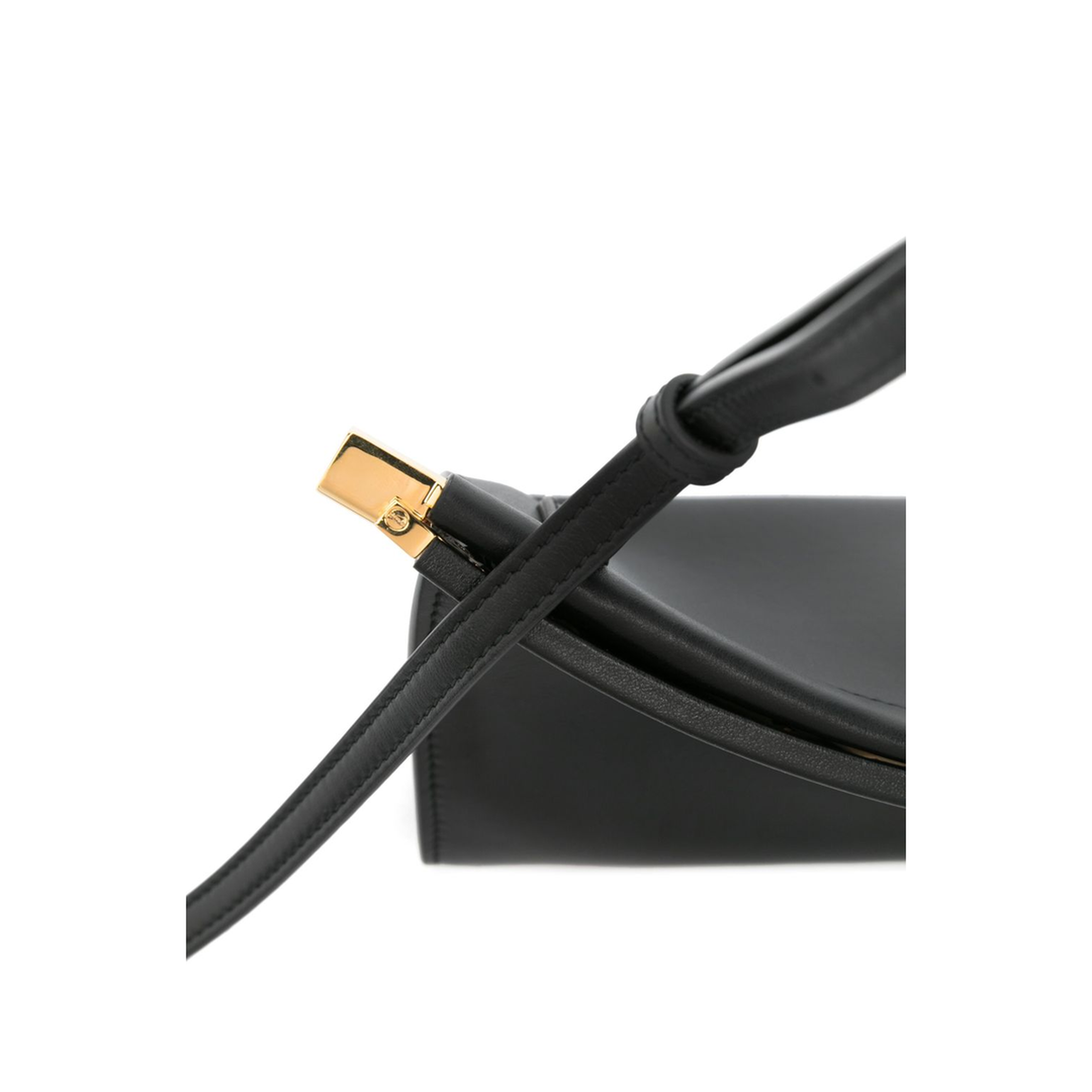 Le Click East West Small Calfskin Shoulder Bag - Noir