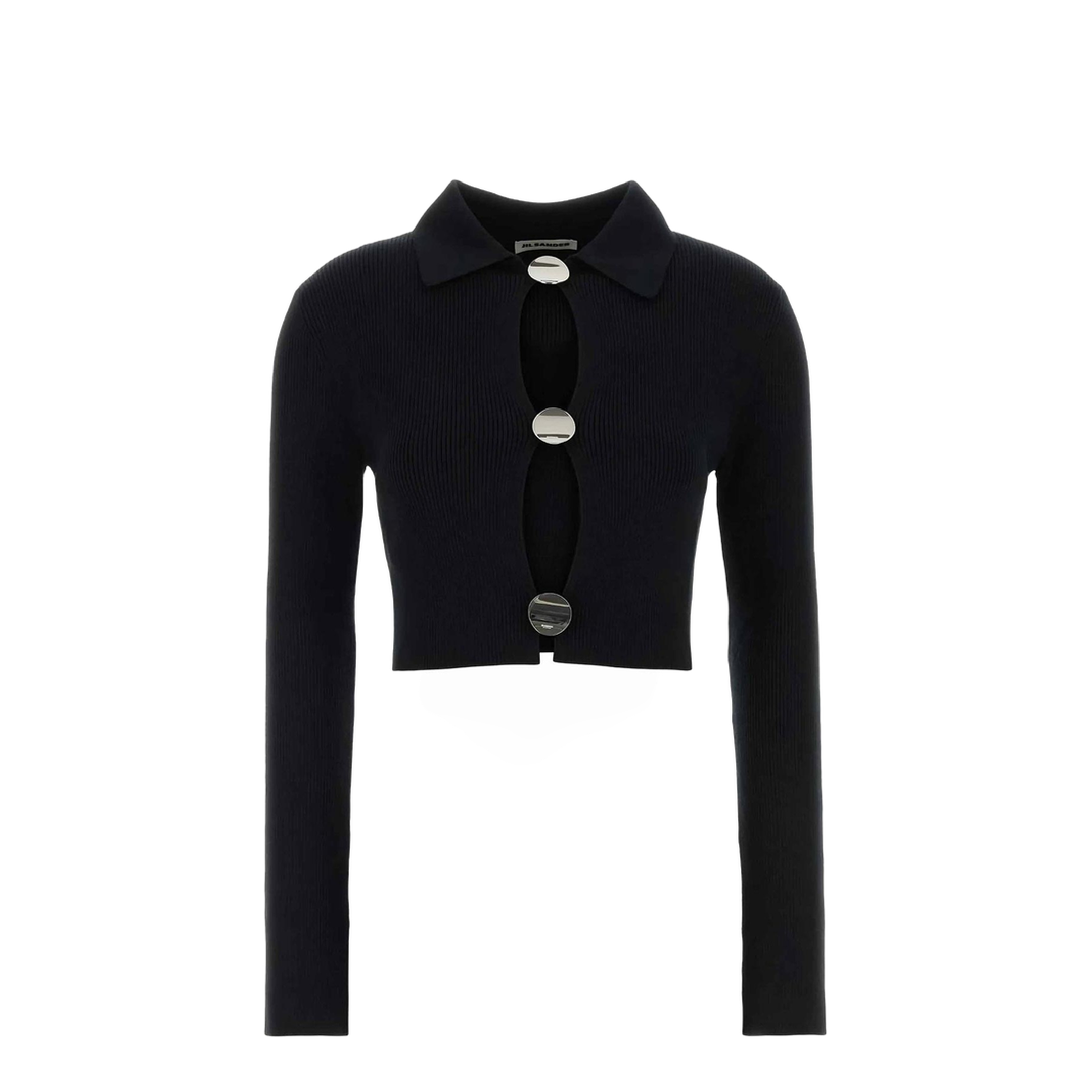 Black Wool Cardigan