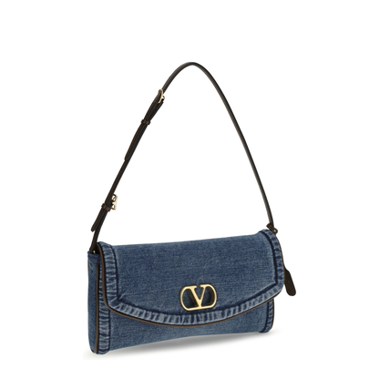 MAYFEYR - Valentino - Small Shoulder Bag In Denim - 8W0B0T31AXQ