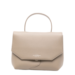 Leather Handbag - Beige