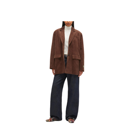MAYFEYR - Ganni - Brown Corduroy Blazer - W0769979
