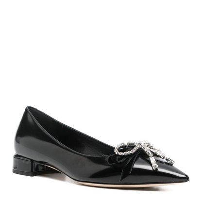 MAYFEYR - Jimmy Choo - Flat Shoes Black - AURIAFLATBSVBLACKCRYSTAL