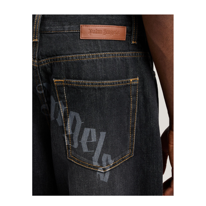 MAYFEYR - Palm Angels - Curved Logo Loose 5 Pocket - PMYA049S26DEN00B1313