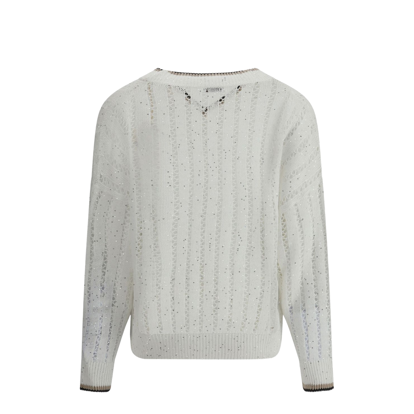 V Neck Sweater with Shiny Details
