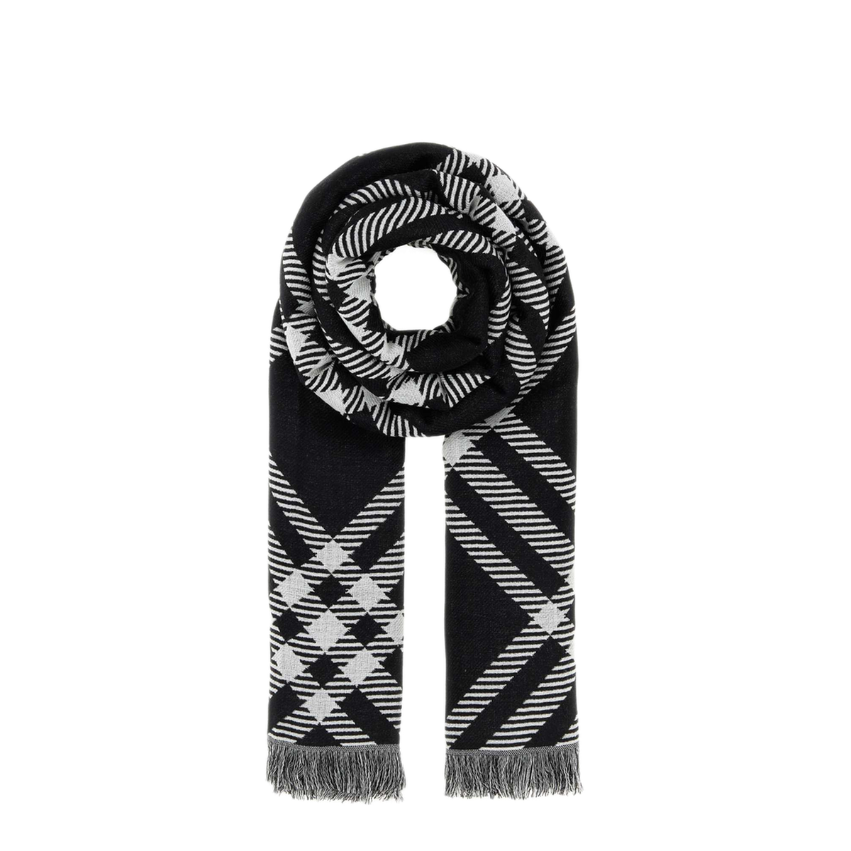 MAYFEYR - Burberry - Embroidered Wool Blend Scarf 200X65 - 8110162C1343