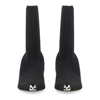 MAYFEYR - Alexander Mcqueen - Slash 90Mm Ribbed-Knit Boots - 768095W4X811081