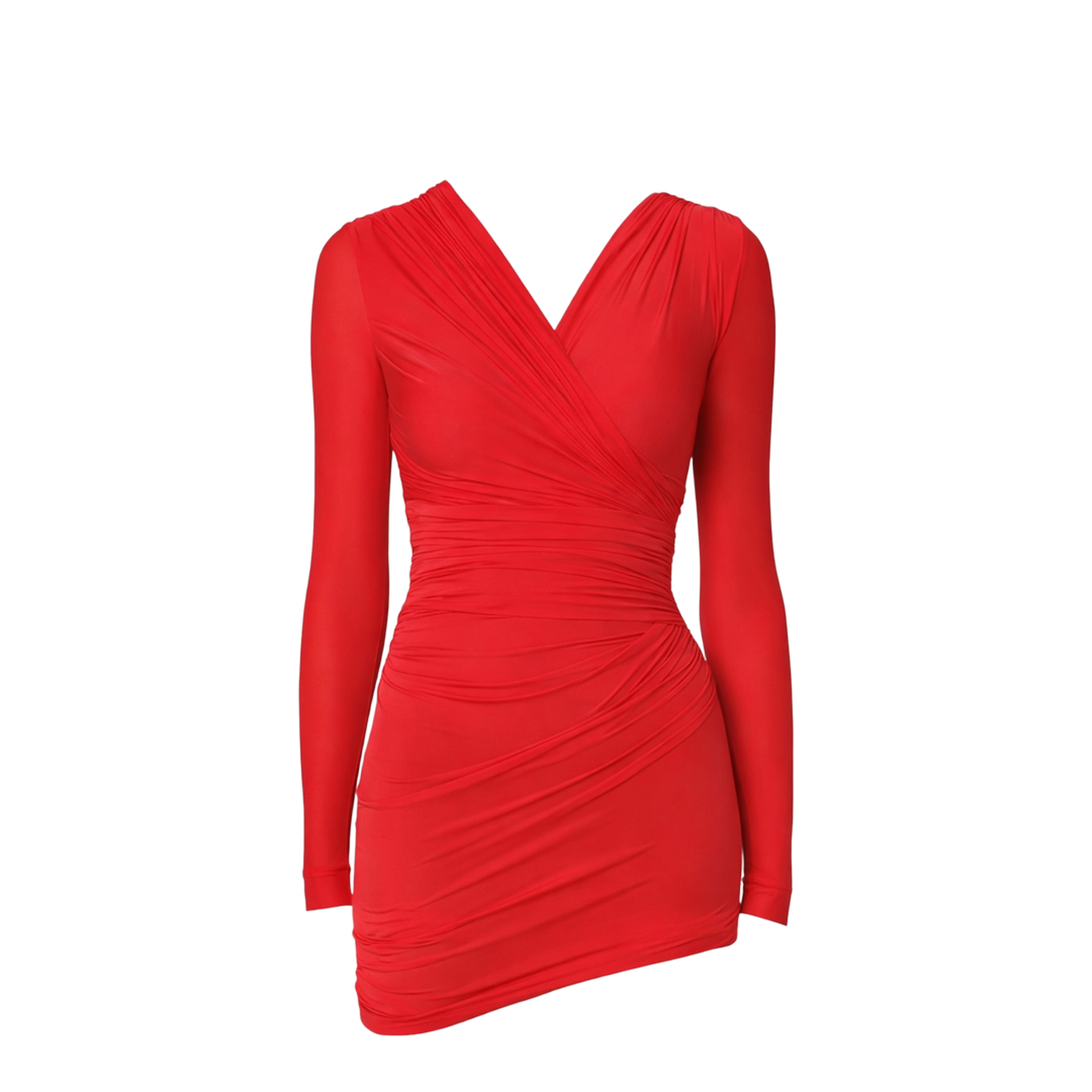 Red Stretch Jersey Mini Dress