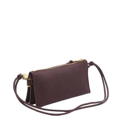 Joya Pouch In Nappa Calfskin - Dark Burgundy