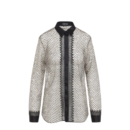MAYFEYR - Tom Ford - Flock Polka Dot Shirt - CA3349FAX1768