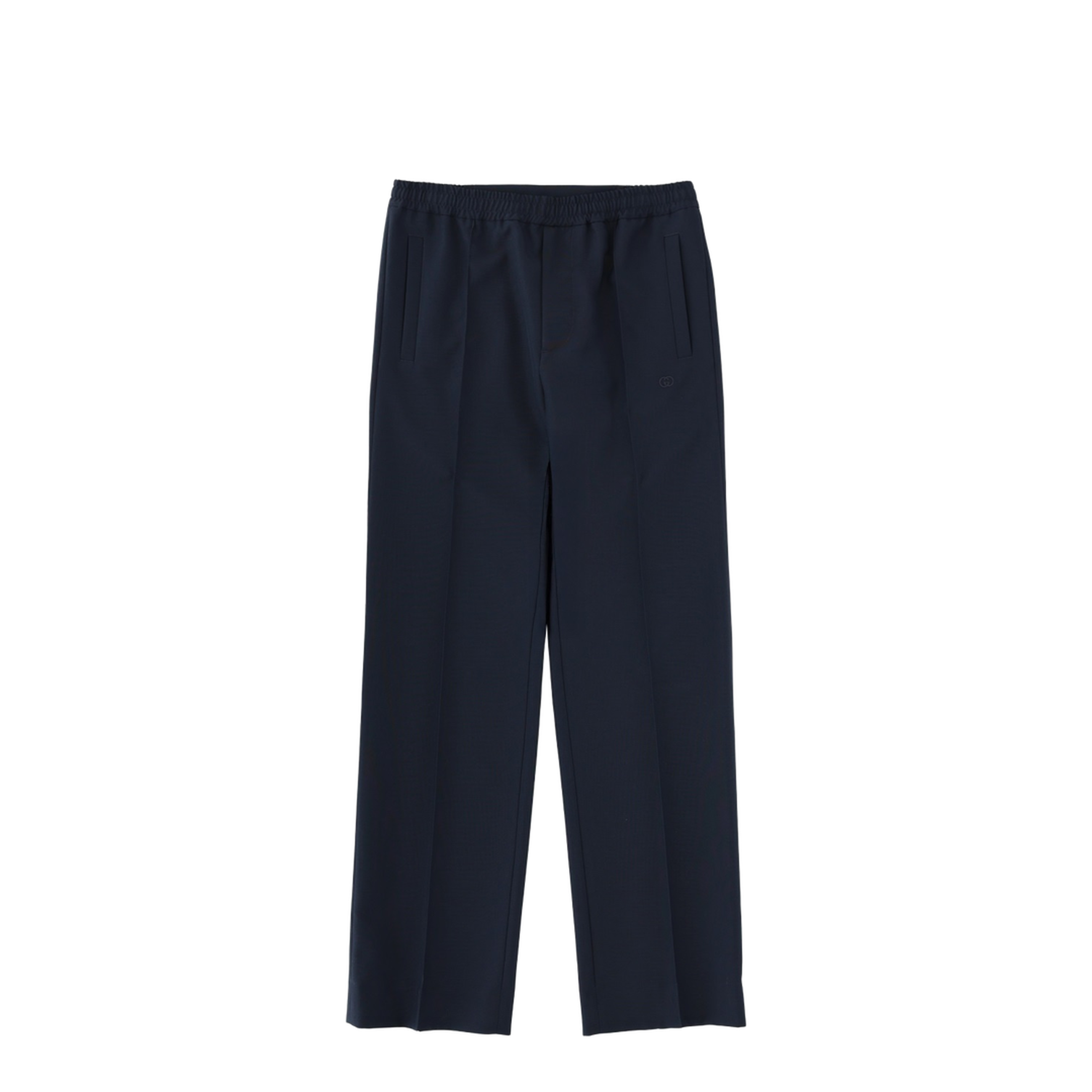 Technical Panama Sportswear Trousers in Dark Blue