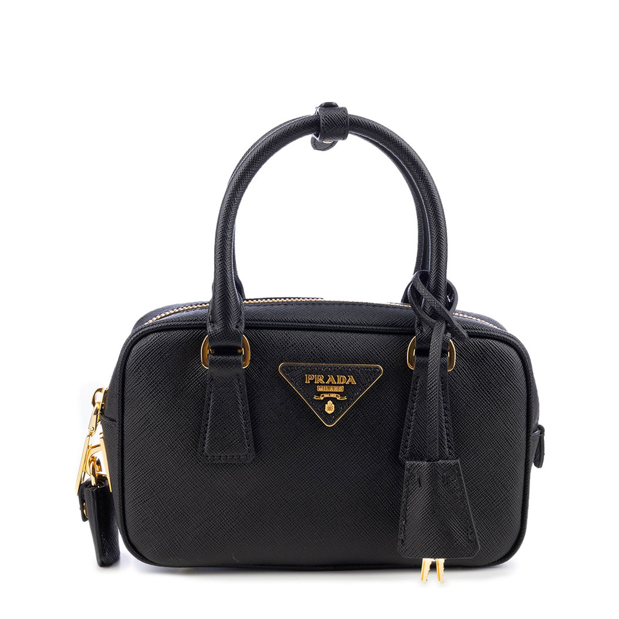 Promenade Mini Saffiano Handbag - Black