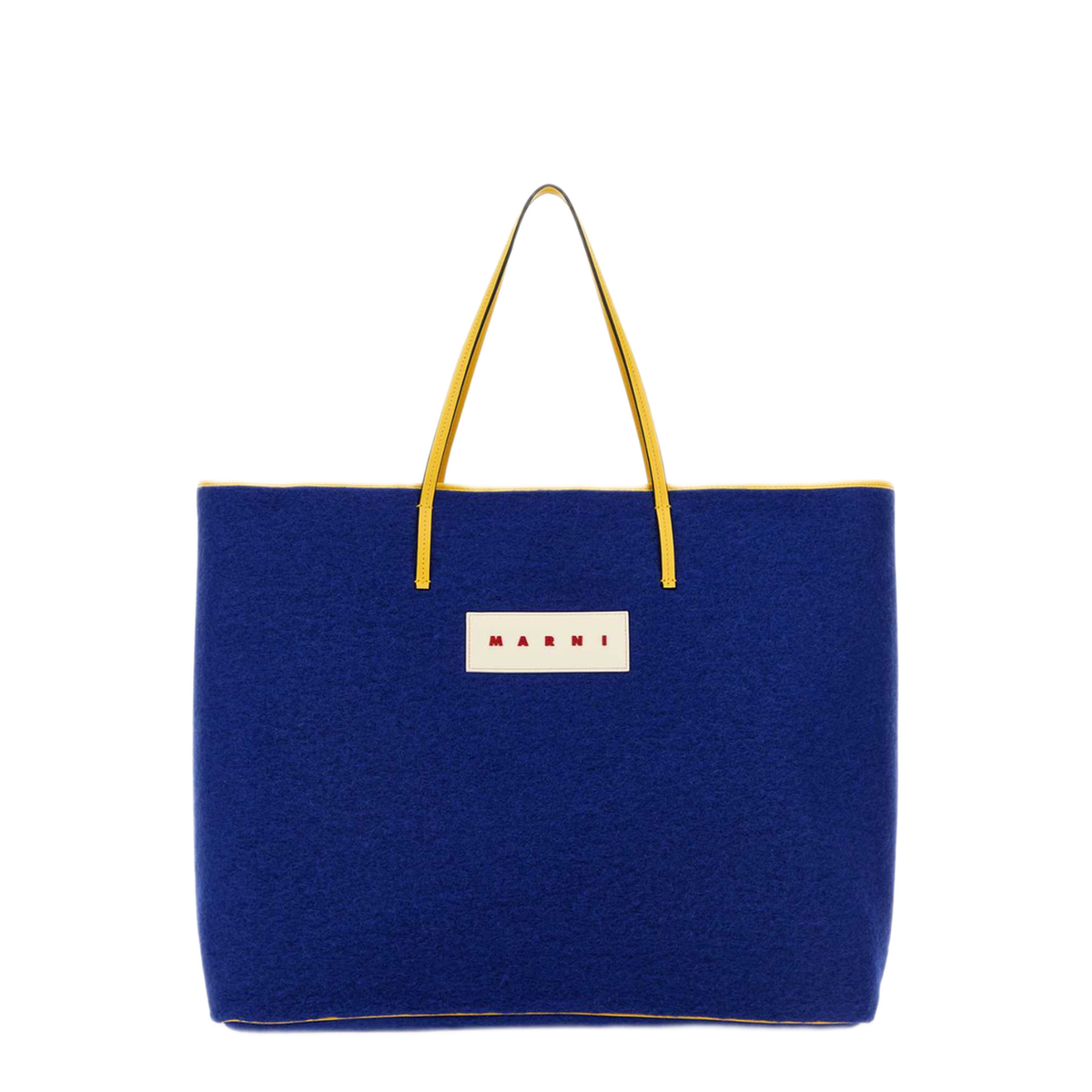 MAYFEYR - Marni - Blue Felt Medium Janus Shopping Bag - SHMQ0062U0P580100B56